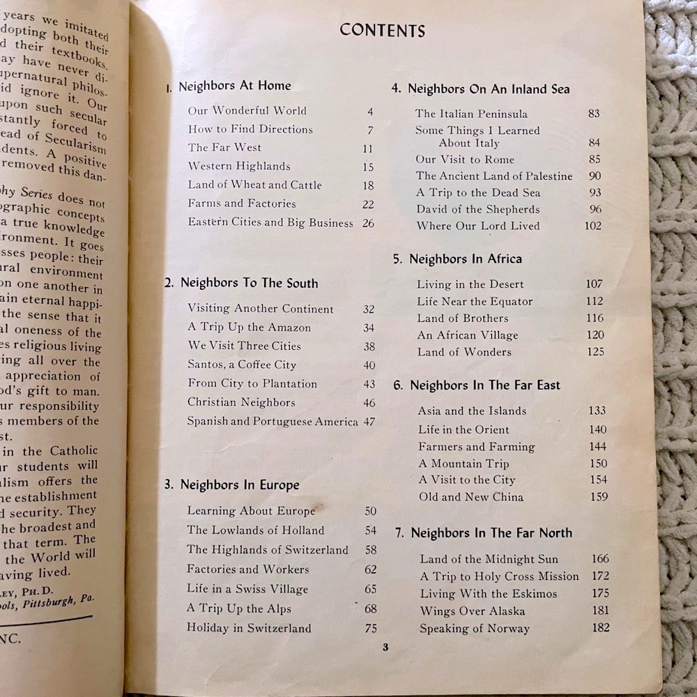 🌎Vintage My World of Neighbors Catholic Children Picture Hardback Cloth Book🌎 - Picture 6 of 16